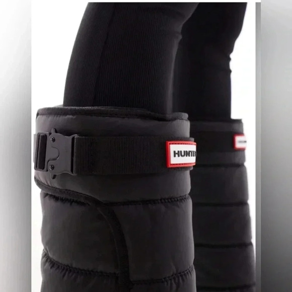 Hunter Black Intrepid Tall Winter & Rain Boots 8M - Picture 5 of 10